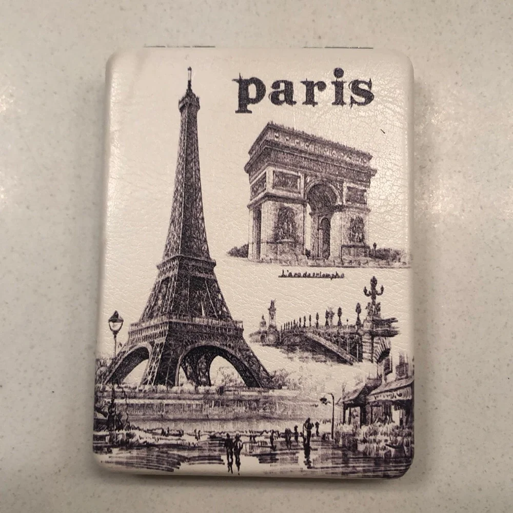 Paris Black and White Compact Mirror Travel